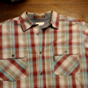 Columbia XL polo in grey/burgundy/aqua